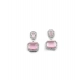 Generic Women's Brass Silver Plated Drop Earrings (Pink) Generic Women's Brass Silver Plated Drop Earrings (Pink)
