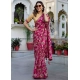 Generic Women's Georgette Floral Printed Saree With Unstitched Blouse 5.5Mtr (Magenta) Generic Women's Georgette Floral Printed Saree With Unstitched Blouse 5.5Mtr (Magenta)