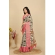 Generic Women's Cotton Silk Floral Printed Saree With Unstitched Blouse 5.5Mtr (Black)