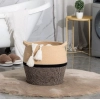 Generic Cotton Matka 14x12 Inch Storage Basket For Clothes With Out Lid (Beige-Black) Generic Cotton Matka 14x12 Inch Storage Basket For Clothes With Out Lid (Beige-Black)