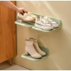 Generic Plastic Solid Wall Hanging Shoe Rack (Multicolor)