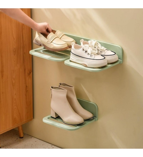 Generic Plastic Solid Wall Hanging Shoe Rack (Multicolor) Generic Plastic Solid Wall Hanging Shoe Rack (Multicolor)