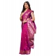 Generic Women's Jacquard Printed Saree With Unstitched Blouse 5.5Mtr (Magenta)