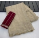Generic Women's Star Georgette Embroidered Saree With Unstitched Blouse 5.5Mtr (Beige)