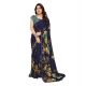 Generic Women's Georgette Printed Saree With Unstitched Blouse 5.5Mtr (Navy Blue) Generic Women's Georgette Printed Saree With Unstitched Blouse 5.5Mtr (Navy Blue)