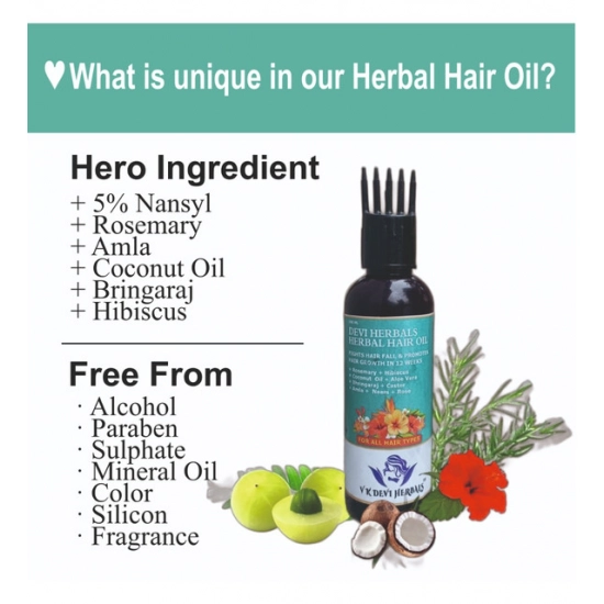 Generic Devi Herbels Rosemary Herbal 100 ML Hair Oil - Men's And Women's Hair Growth Oil Generic Devi Herbels Rosemary Herbal 100 ML Hair Oil - Men's And Women's Hair Growth Oil