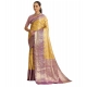 Generic Women's Faux_Banarasi_Silk Woven Saree With Unstitched Blouse 5.5Mtr (Yellow)