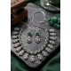 Generic Women's Brass Silver Plated Necklace set (Green) Generic Women's Brass Silver Plated Necklace set (Green)
