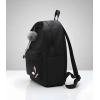 Generic Unisex PU Leather Solid Medium Zipper Backpack (Black) Generic Unisex PU Leather Solid Medium Zipper Backpack (Black)