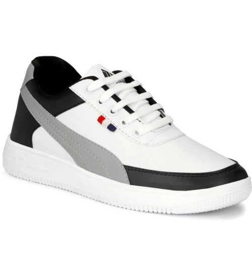 Generic Men's Casual Synthetic Lace-ups Casual Shoes (White)