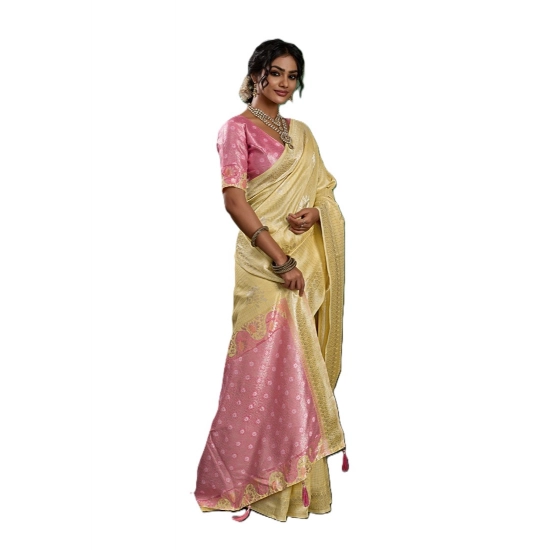 Generic Women's Linen Cotton Printed Saree With Unstitched Blouse 5.5Mtr (Yellow ) Generic Women's Linen Cotton Printed Saree With Unstitched Blouse 5.5Mtr (Yellow )