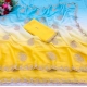 Generic Women's Digital Printed  Geogette Saree With Unstitched Blouse (Yellow, 5-6 Mtrs)
