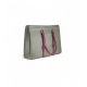 Generic Women's Polyurethane Solid Structured Shoulder Tote Handbag (Sage Green-Burgundy)