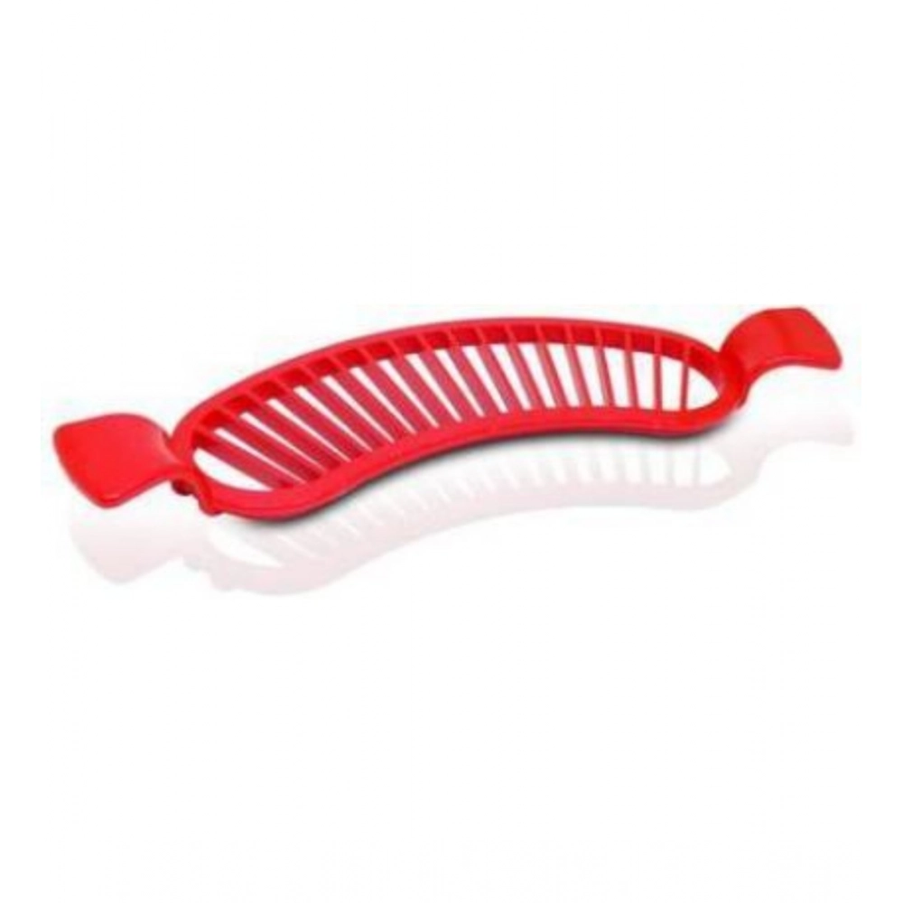 Pack of 8_Banana Slicer Cutter And Chopper – Plastic Fruit Slicers for Salads (Color: Assorted )