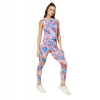 Generic Women's Polyester Lycra Printed Sleeveless Active Wear (Multicolor)