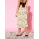 Generic Women's Polyester Floral Side Zip Skirt (Multicolor) Generic Women's Polyester Floral Side Zip Skirt (Multicolor)