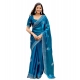 Generic Women's Faux Shimmer Motif Ready to wear Saree With Unstitched Blouse 5.5Mtr (Blue) Generic Women's Faux Shimmer Motif Ready to wear Saree With Unstitched Blouse 5.5Mtr (Blue)