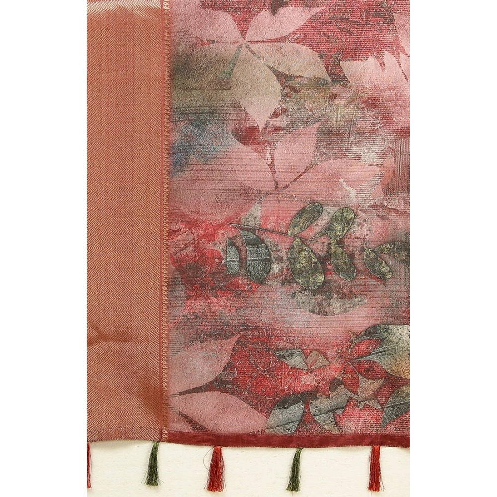Generic Women's Cotton Silk Printed Saree With Unstitched Blouse 5.5Mtr (Multicolor) Generic Women's Cotton Silk Printed Saree With Unstitched Blouse 5.5Mtr (Multicolor)