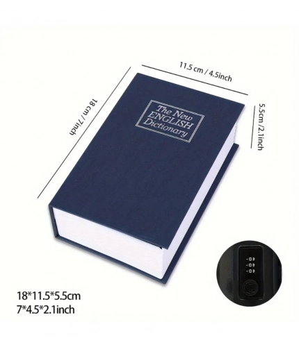 Generic Secret Book Safe with Number Locker (Blue)