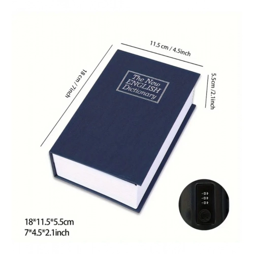 Generic Secret Book Safe with Number Locker (Blue)