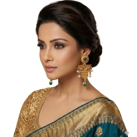 Generic Women's Zinc Alloy Gold Plated Chandelier Earrings (Multicolor) Generic Women's Zinc Alloy Gold Plated Chandelier Earrings (Multicolor)