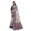 Generic Women's Faux_Tussar Floral Jal With Patola Print Saree With Unstitched Blouse 5.5Mtr (Black)