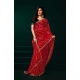 Generic Women's Net Sequence Saree With Unstitched Blouse 5.5Mtr (Red) Generic Women's Net Sequence Saree With Unstitched Blouse 5.5Mtr (Red)