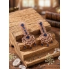 Generic Women's Brass Silver Plated Drop Earrings (Blue) Generic Women's Brass Silver Plated Drop Earrings (Blue)