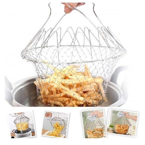 Generic Foldable Chef Basket – Multi-Function Strainer And Steamer (Color: Assorted ) Generic Foldable Chef Basket – Multi-Function Strainer And Steamer (Color: Assorted )