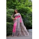 Generic Women's Faux_Tussar Ethnic_Print Saree With Unstitched Blouse 5.5Mtr (Pink) Generic Women's Faux_Tussar Ethnic_Print Saree With Unstitched Blouse 5.5Mtr (Pink)
