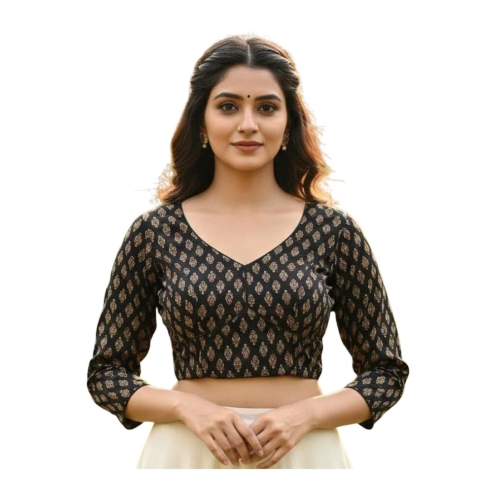 Generic Women's Ajrakh Cotton Halter Neck Padded Blouse (Black, 38 Ready Size (Self-Alterable 36–40) Generic Women's Ajrakh Cotton Halter Neck Padded Blouse (Black, 38 Ready Size (Self-Alterable 36–40)