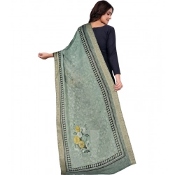 Generic Women's chanderi silk Printed Dupatta (Green, Length: 2 Mtr) Generic Women's chanderi silk Printed Dupatta (Green, Length: 2 Mtr)