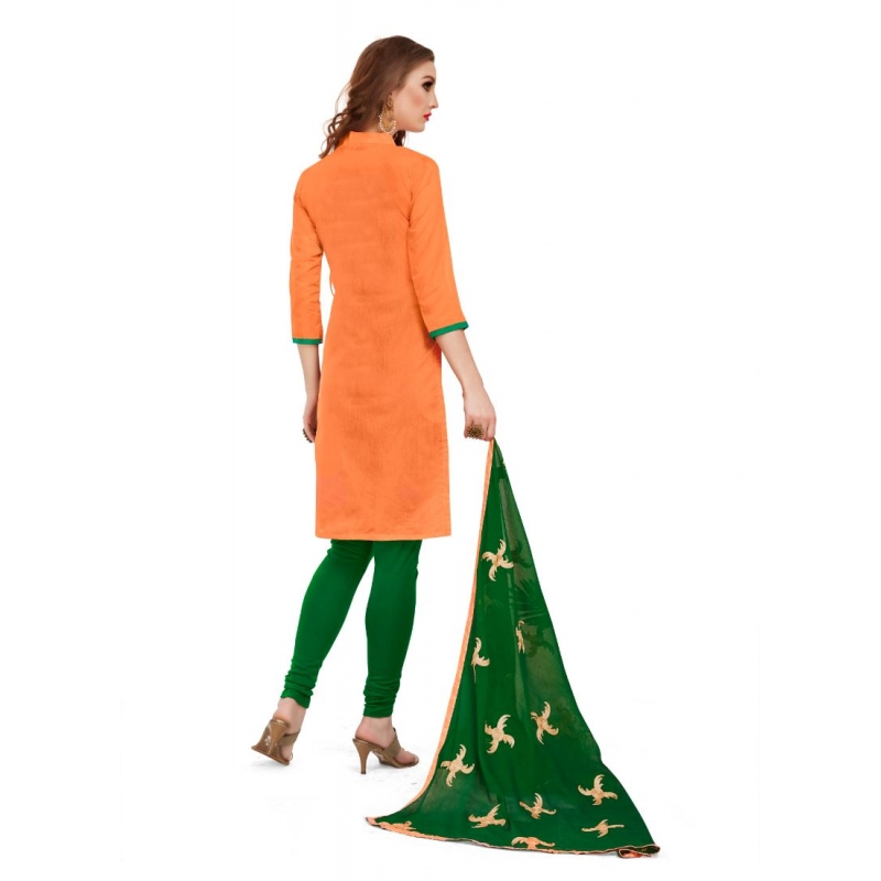 Women's Banarasi Jacquard Unstitched Salwar-Suit Material With Dupatta (Oranage, 2-2.5mtrs) Women's Banarasi Jacquard Unstitched Salwar-Suit Material With Dupatta (Oranage, 2-2.5mtrs)