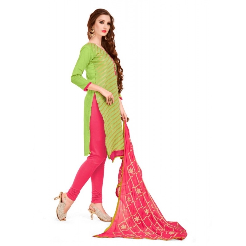 Women's Banarasi Jacquard Unstitched Salwar-Suit Material With Dupatta (Green, 2-2.5mtrs) Women's Banarasi Jacquard Unstitched Salwar-Suit Material With Dupatta (Green, 2-2.5mtrs)