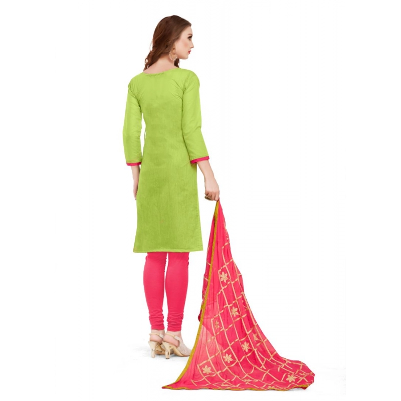Women's Banarasi Jacquard Unstitched Salwar-Suit Material With Dupatta (Green, 2-2.5mtrs) Women's Banarasi Jacquard Unstitched Salwar-Suit Material With Dupatta (Green, 2-2.5mtrs)
