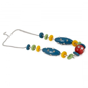 Stone Beads Fashion Silver Necklace 