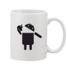 Generic Printed Ceramic Coffee Mug - 1 Pieces, White, 11oz