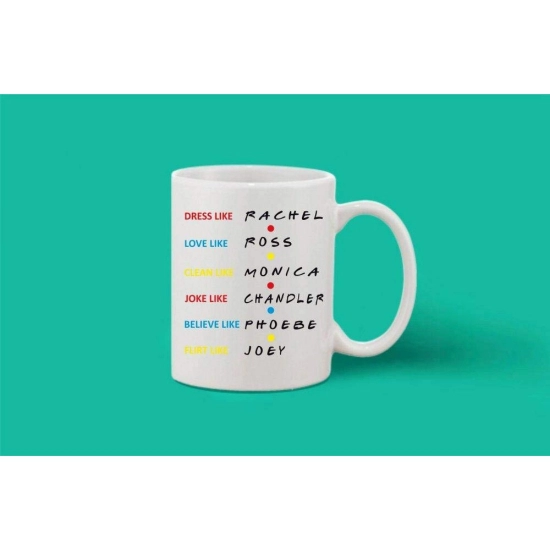 Generic Printed Ceramic Coffee Mug - 1 Pieces, White, 11oz