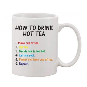 Generic Printed Ceramic Coffee Mug - 1 Pieces, White, 11oz