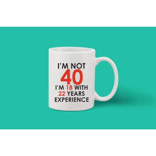 Generic Printed Ceramic Coffee Mug - 1 Pieces, White, 11oz