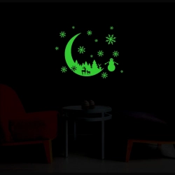 Generic Green Galaxy Of Stars Radium Wall Sticker