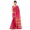 Women's Kota Doria Cotton Saree With Blouse (Rani,6-3 Mtrs)