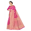 Generic Women's Banarasi Silk Saree (Pink,5-6 Mtrs)