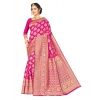 Generic Women's Banarasi Silk Saree (Pink,5-6 Mtrs)