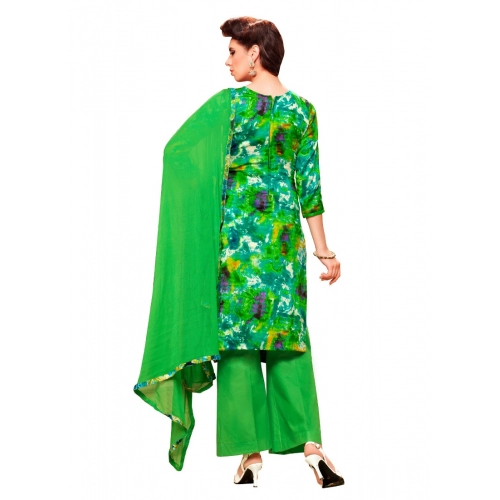 Women's Glaze Cotton Unstitched Salwar Suit-Material With Dupatta (Green & Multi,2.3 Mtrs) Women's Glaze Cotton Unstitched Salwar Suit-Material With Dupatta (Green & Multi,2.3 Mtrs)