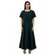 Generic Women's Crepe Solid Sleeveless Full Length Gown(Dark Green) Generic Women's Crepe Solid Sleeveless Full Length Gown(Dark Green)