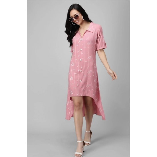 Generic Women's Rayon Printed Half Sleeve Short Tops(Pink) Generic Women's Rayon Printed Half Sleeve Short Tops(Pink)