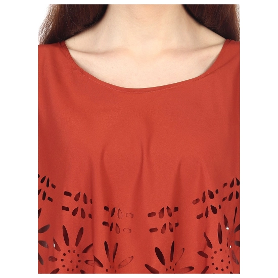 Generic Women's Crepe Solid Sleeveless Full Length Gown(Red) Generic Women's Crepe Solid Sleeveless Full Length Gown(Red)