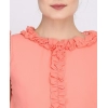 Generic Women's Georgette Solid Sleeveless Full Length Gown(Peach)