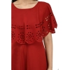 Generic Women's Crepe Solid Sleeveless Full Length Gown(Red)
